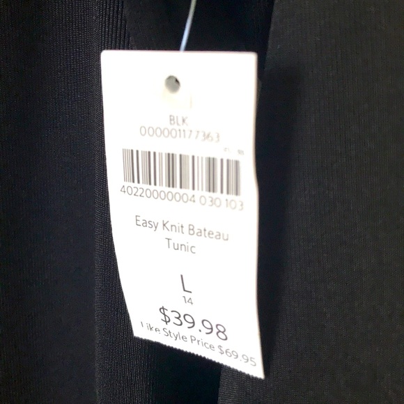 COLDWATER CREEK BLACK TUNIC - Picture 3 of 3